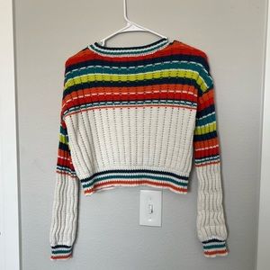 Woven Long Sleeve Sweater